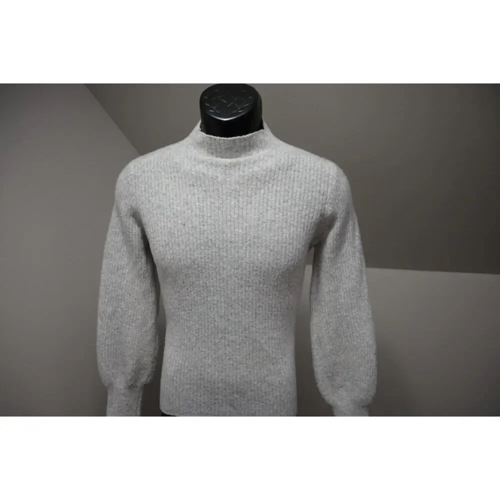 J Crew Turtleneck Sweater Acrylic‎ Blend Pullover Gray Casual Womens Size Small